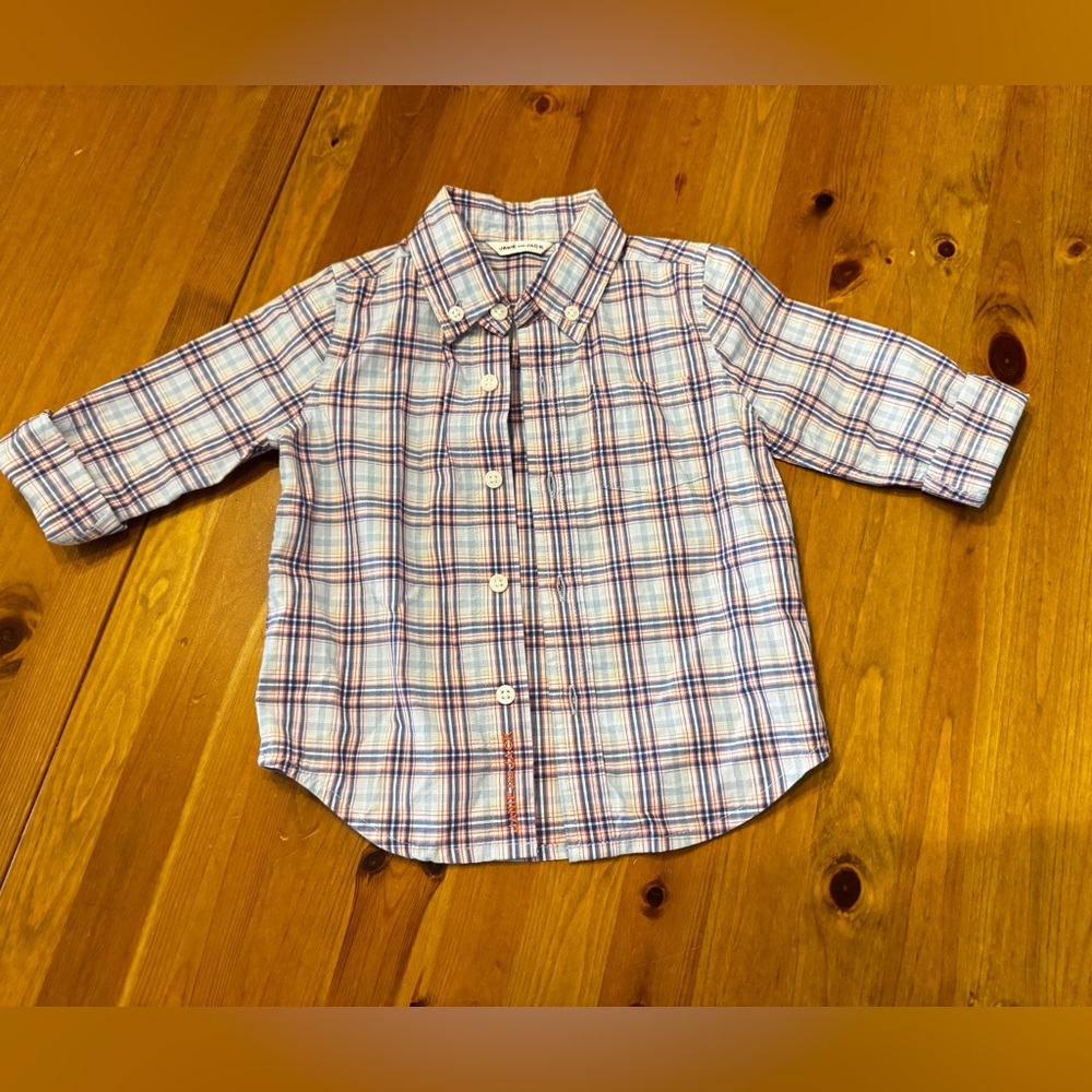 Janie and Jack plaid button down 2T